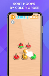 铁圈颜色排序游戏
