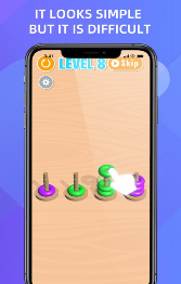 铁圈颜色排序游戏