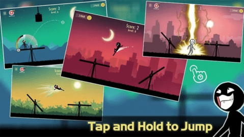 重力弹跳火柴人游戏