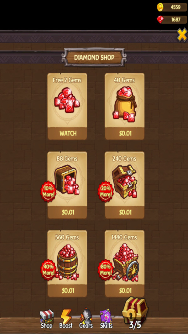 空闲地牢幻想无限金币版游戏