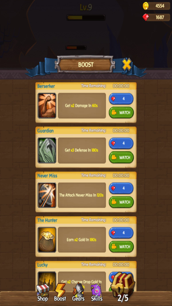 空闲地牢幻想无限金币版游戏