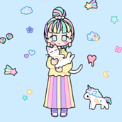 樱花下的可爱女生手游
