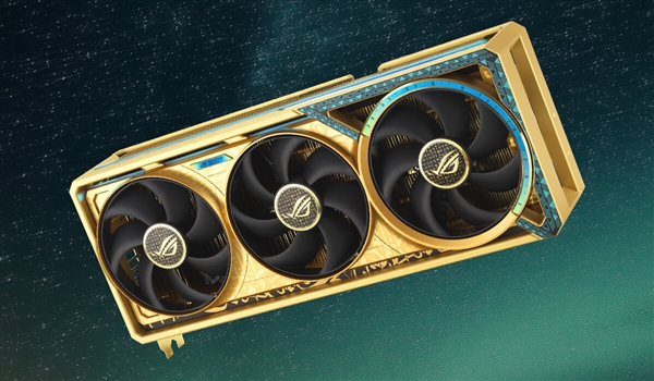 用了6.5克真黄金！华硕推出ROG RTX 5080 Dhahab显卡：外观同样奢华