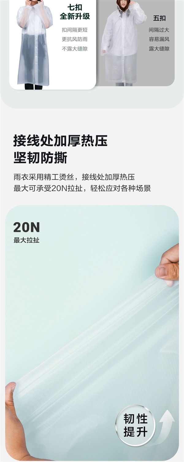 风大雨大不带怕！得力加大长款全身雨衣6.9元：夏日必备