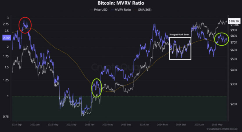 比特币MVRV比率图表