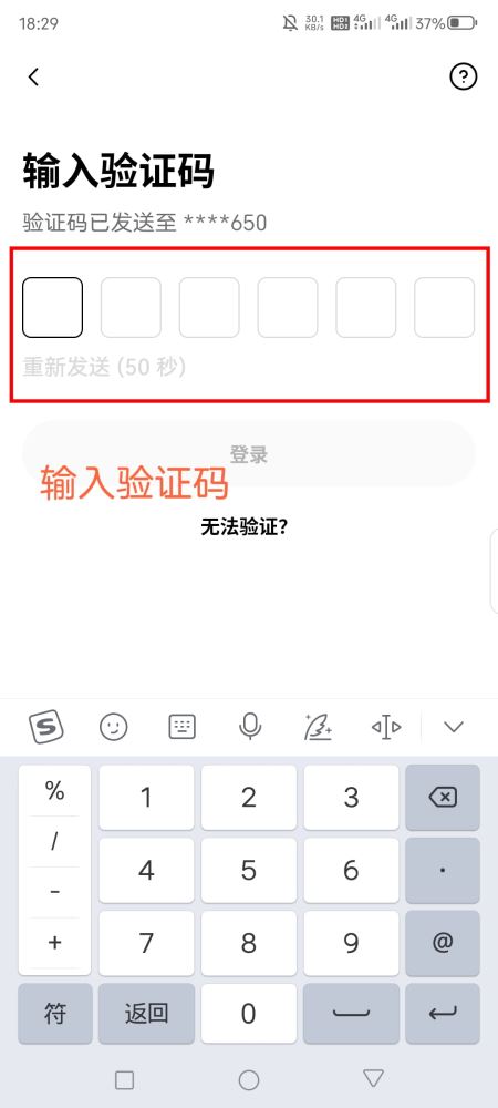 验证码输入