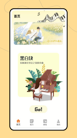 黑白钢琴块