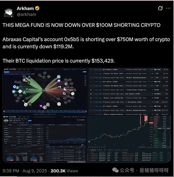 1.9 亿美元空头浮亏警示：Abraxas 对冲策略失效？狗狗币 30 亿未平仓合约下多头能否延续涨势？