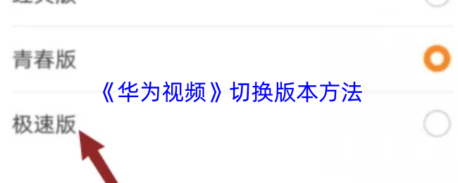 华为视频如何切换版本-版本切换教程