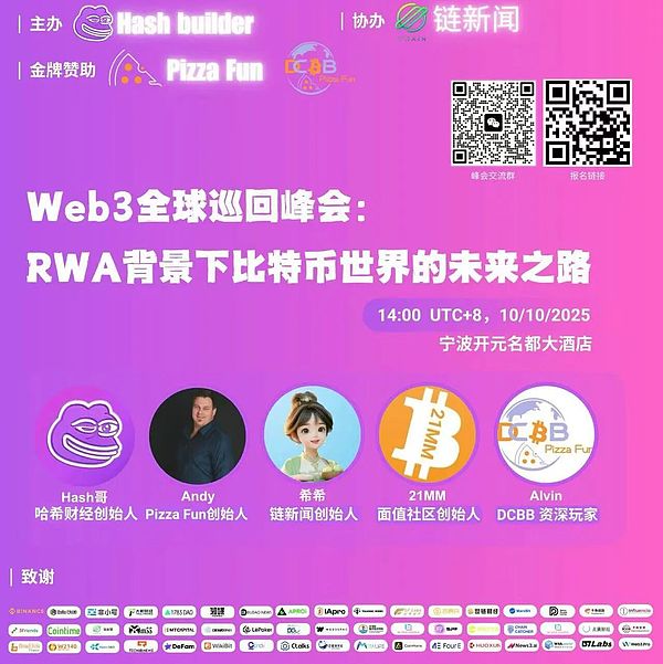 Web3全球巡回峰会宁波站：探索比特币与RWA的未来机遇