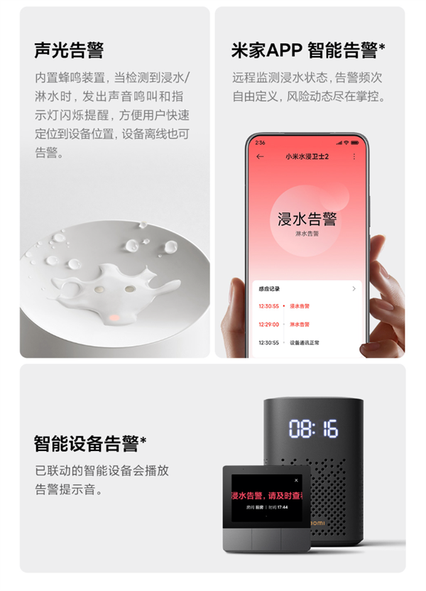 时隔5年！小米水浸卫士2发布：漏水检测 3年续航 众筹价59元
