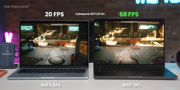 苹果M5游戏性能飞跃！《赛博朋克2077》帧率比M4高290%