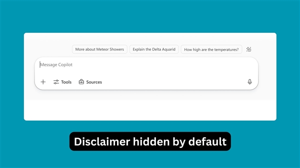 Copilot将默认不显示“AI可能会出错”警告！微软称其很烦人
