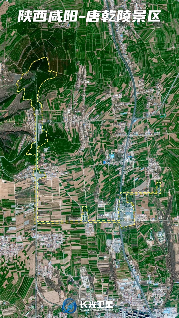 世界唯一夫妻合葬!卫星俯瞰中国帝王陵寝的巅峰:唐乾陵