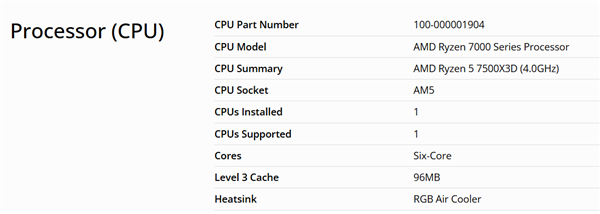 低价游戏神U!锐龙5 7500X3D整机已上架!搭配RX 9060 XT定价约7100元