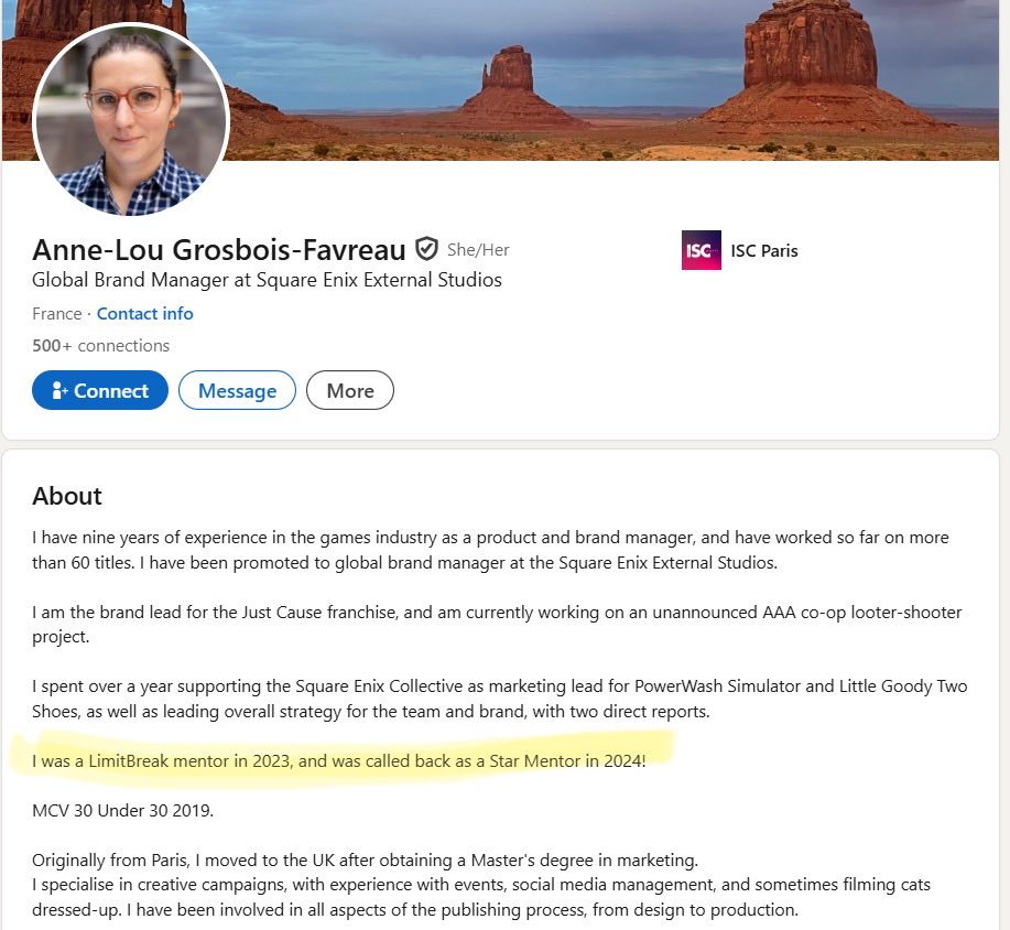 Square Enix外部工作室全球品牌经理Anne-Lou Grobois-Favreau