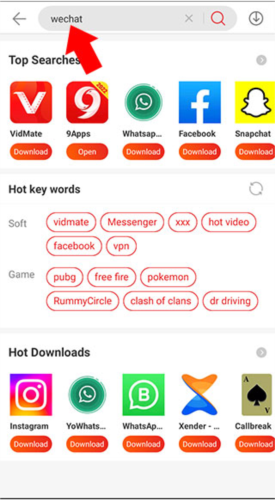 9apps怎么下载微信？