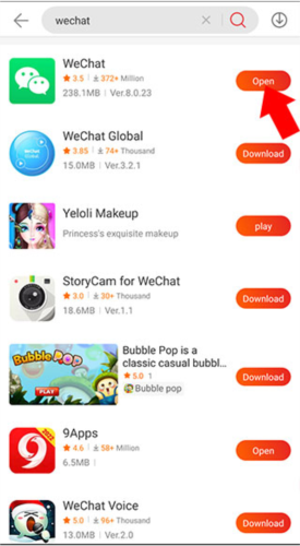 9apps怎么下载微信？
