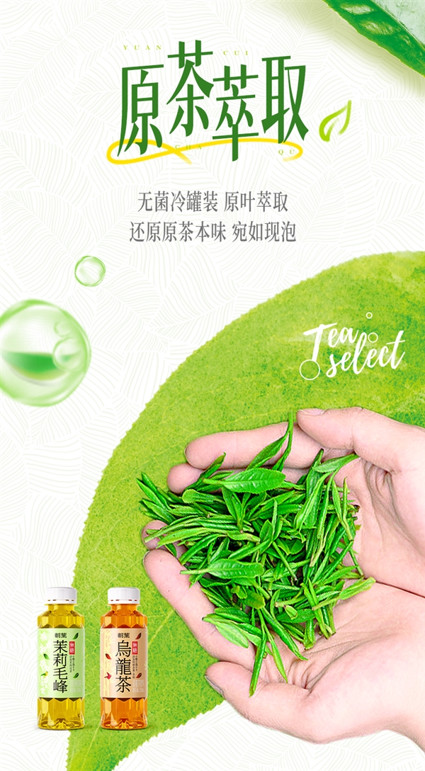 好茶无糖 口味回甘：达利园×朝叶无糖乌龙茶/陈皮白茶0.99元/瓶