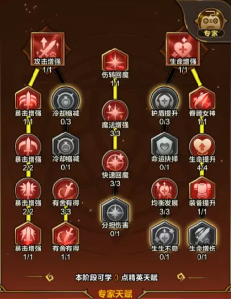 剑与黎明天赋怎么加点