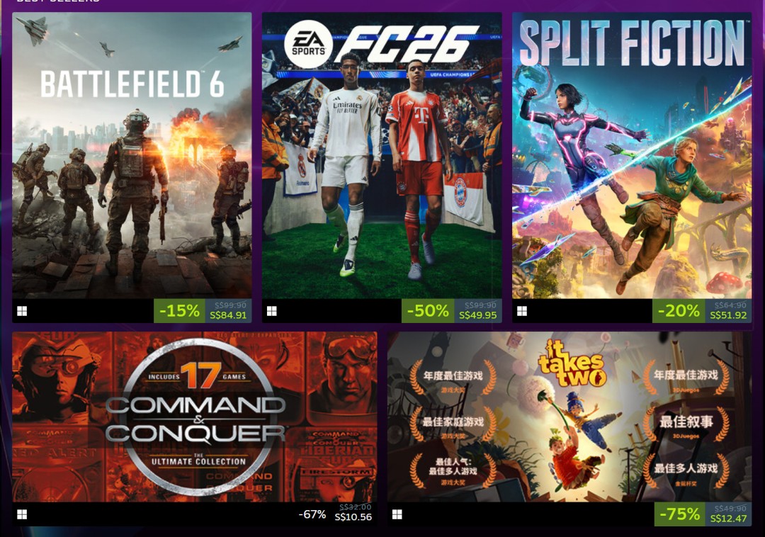 热门游戏折扣对比