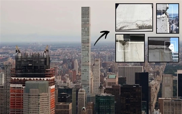 曾获吉尼斯认证的纽约425米全球最高住宅 “裂”出1893条缝  业主索赔1.65亿美元