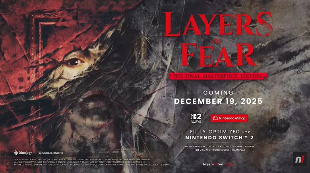 《层层恐惧：最终杰出版》12月19日登陆Switch2 含1代2代及全部DLC