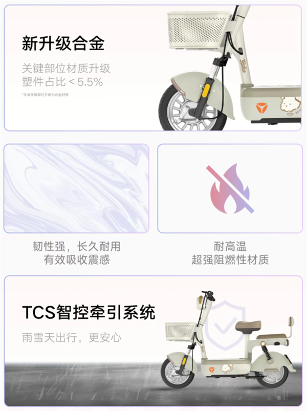 有前框 能带娃!雅迪C09新国标电动车上市:2399元