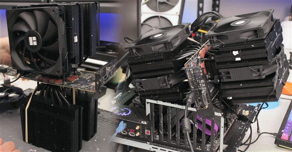 RTX 2060装上双CPU塔式散热器:热点温度骤降35°C!