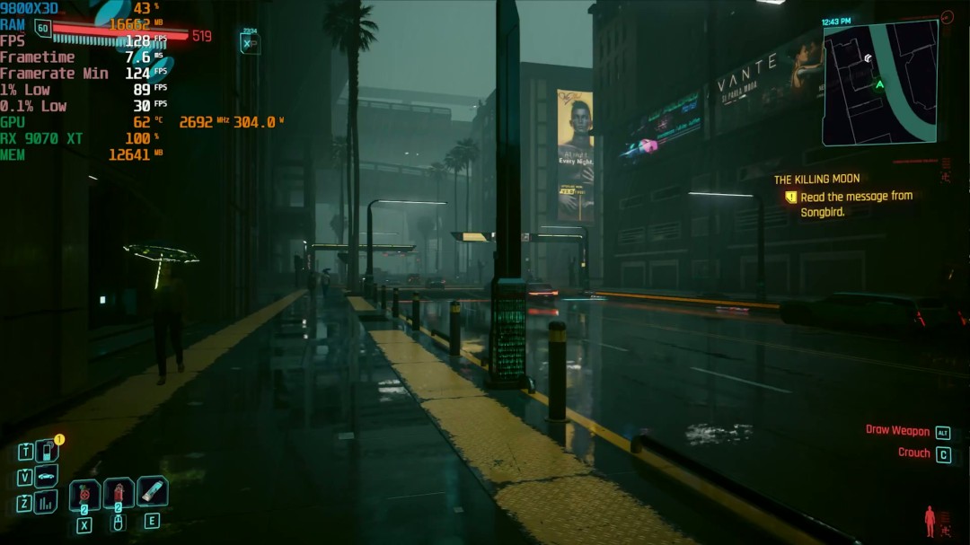 《赛博朋克2077》FSR Redstone画质测试：性能显著提升