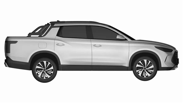 大嘴格栅+贯穿尾灯:比亚迪全新皮卡专利图流出 预计明年上市