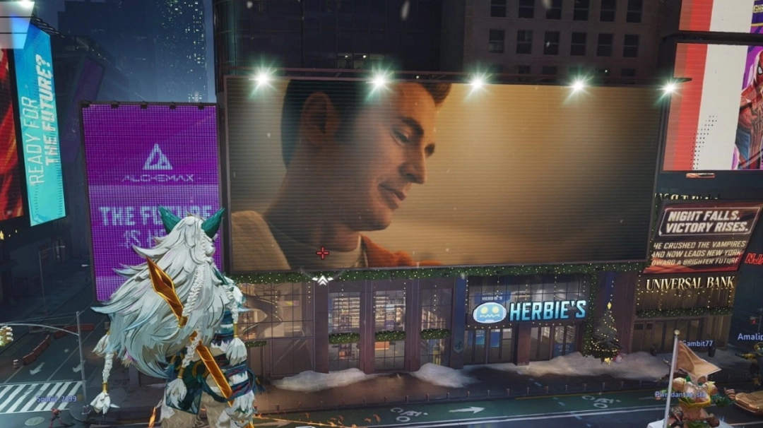 漫威争锋玩家观看预告场景