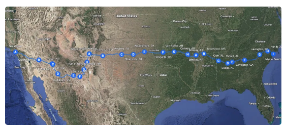 全程零干预！特斯拉车主自动驾驶横穿美国纪录 马斯克：酷