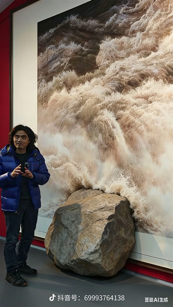 估价380万 著名画家巨幅画作遭泼墨：千万网友献策补救