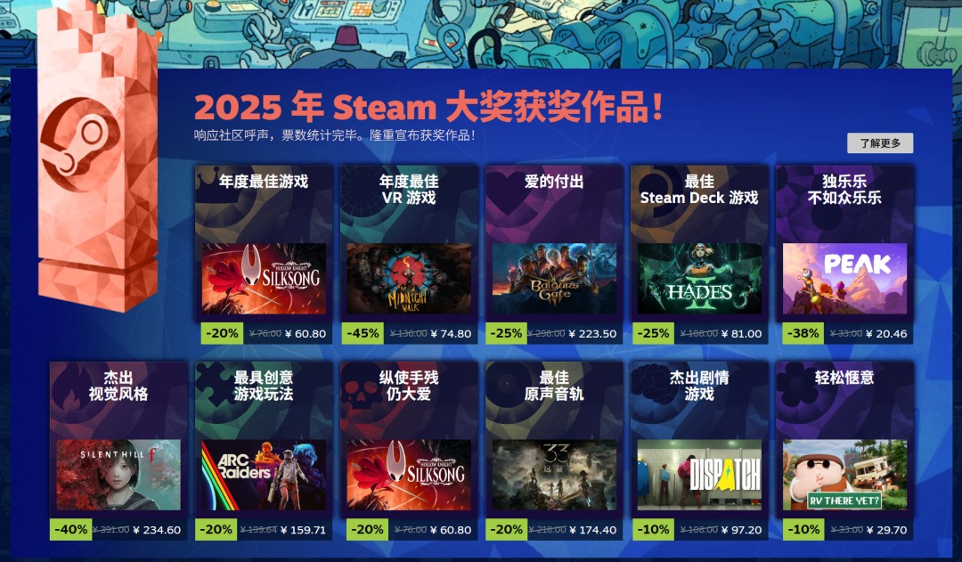 2025年Steam大奖主视觉图