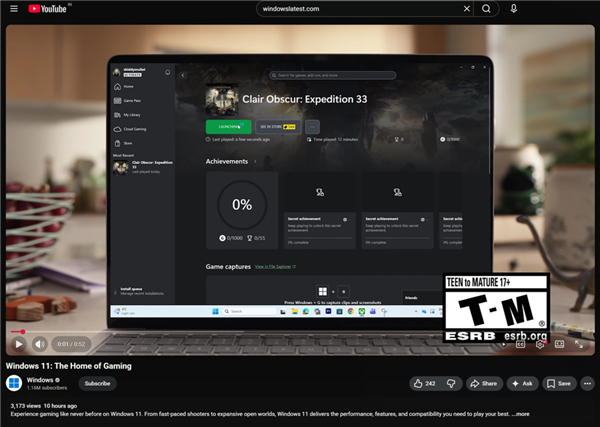 微软翻车现场！Win11宣传片现尴尬一幕：任务栏竟固定Chrome