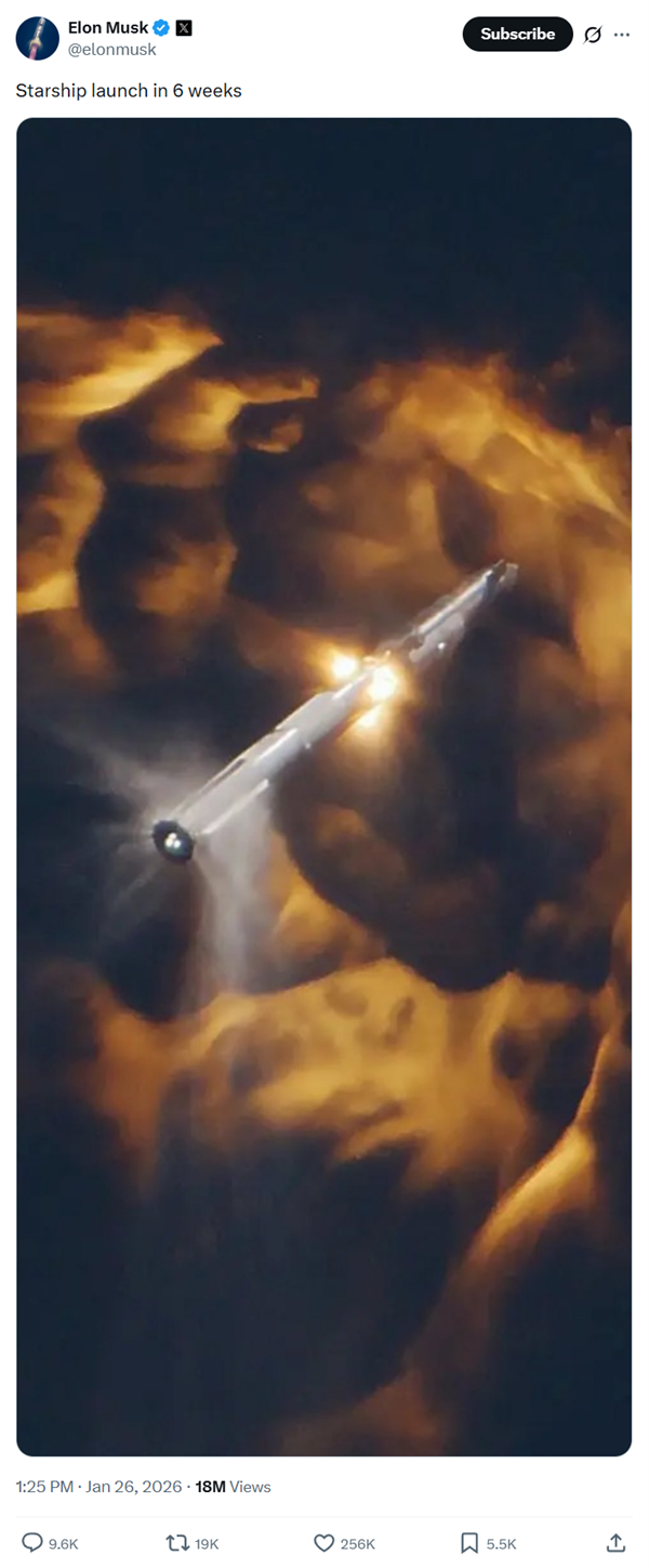 人类史上最强运载火箭！SpaceX星舰V3六周后首次发射测试