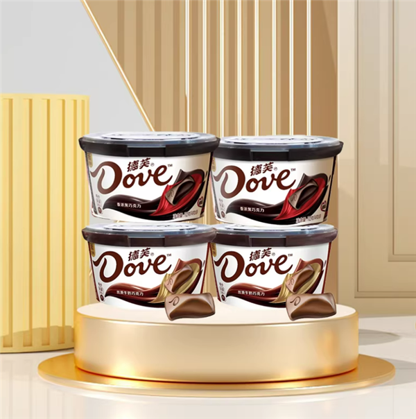 丝般顺滑:德芙香浓黑巧+牛奶巧克力23元2碗大促(商超35元)