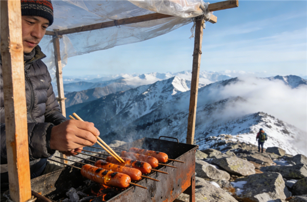 能保命！为啥爬山发现没人卖烤肠 就赶紧下山