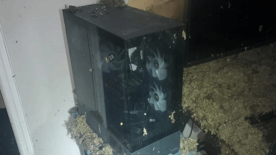 国外玩家家里突发大火屋顶坍塌！电脑竟然一点没事
