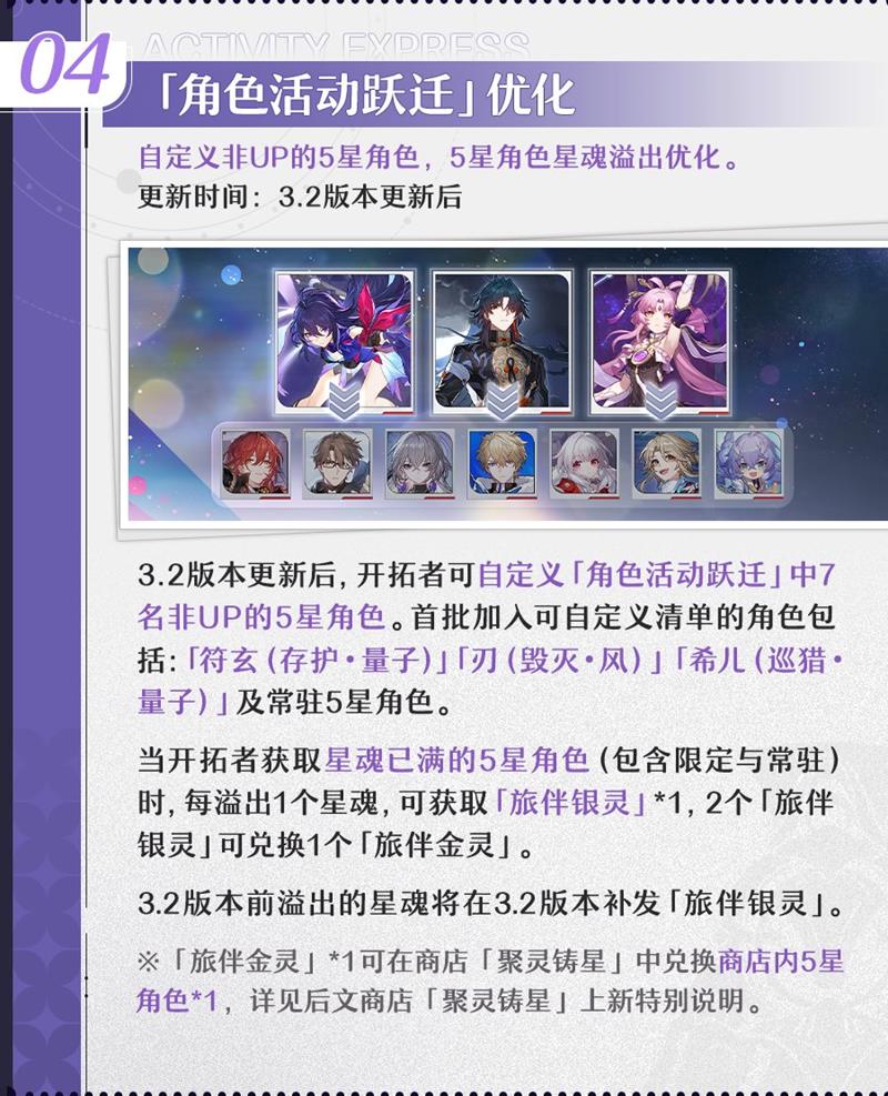 崩坏星穹铁道3.2更新非UP五星自定义功能讲解