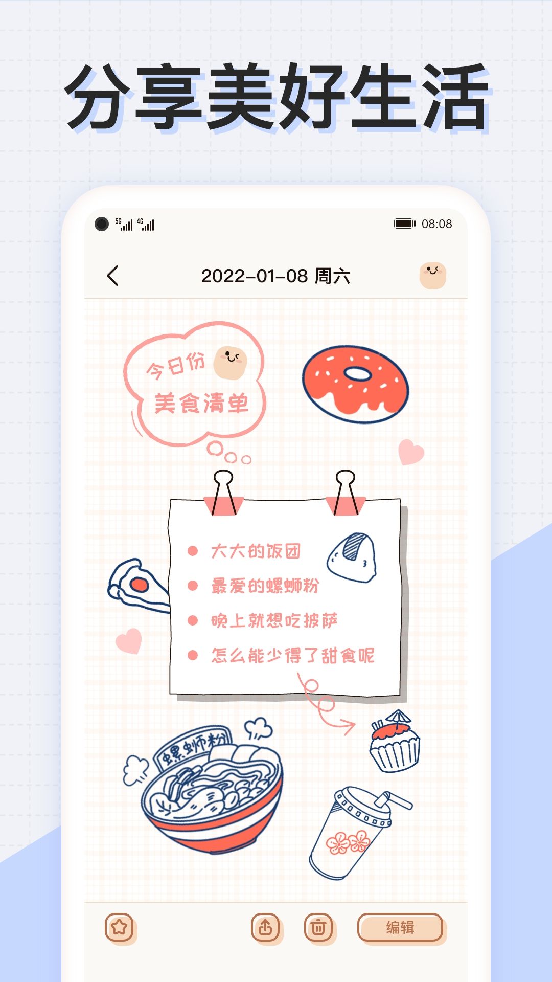 微手帐心情日记 1