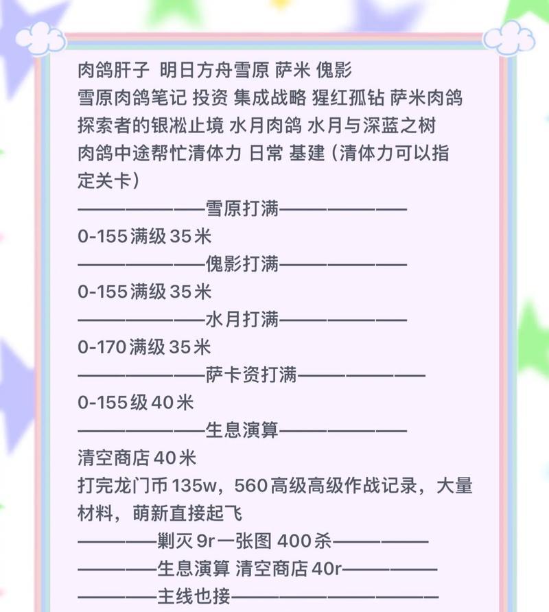 《明日方舟》水月肉鸽通关攻略（掌握关键技巧，轻松击败水月肉鸽，让你更上一层楼！）-第1张图片-