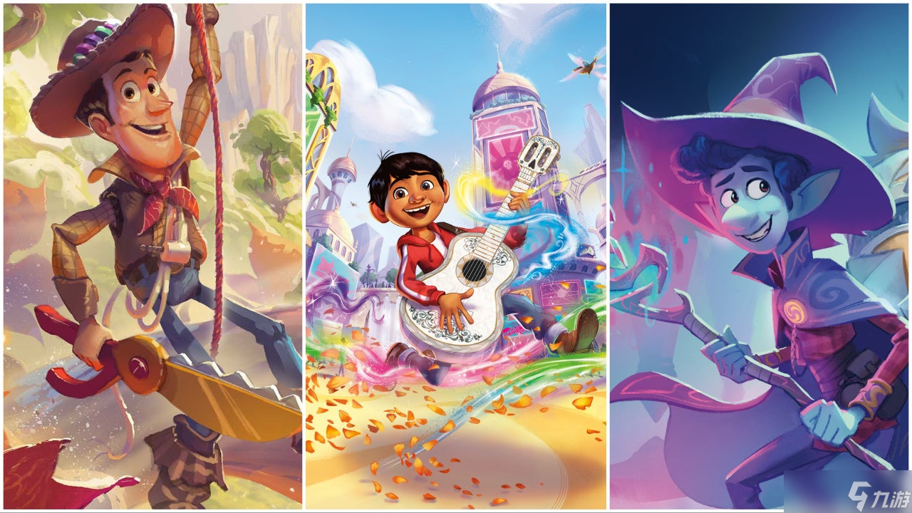 迪士尼 Lorcana Wilds Unknown 特别预告：所有公布内容，包括《玩具总动员》、《勇敢传说》、《超人总动员》、《怪兽电力公司》、《寻梦环游记》和《向前冲》卡牌