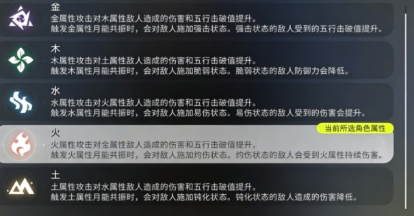 望月属性克制关系详解