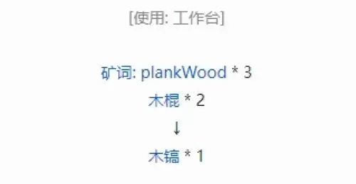 我的世界木镐合成方法2