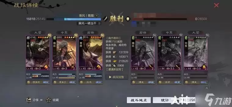 《率土之滨》当前版本10大强力队伍