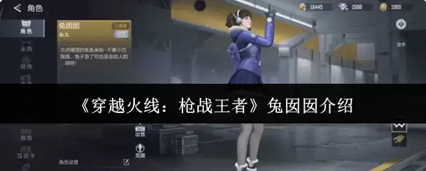 《穿越火线：枪战王者》兔囡囡说明